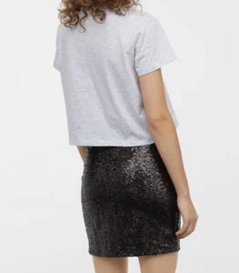 FALDA CORTA H&M negra brillante ~ talla xl ~ nueva con etiquetas ~ ¡talla agotada! - Imagen 1 de 9