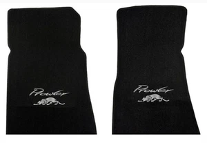 New! 1997 - 2002 Plymouth Prowler Black Floor Mats Silver Embroidered Logo Pair - Picture 1 of 12