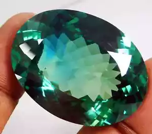 Certified 65 Ct A+ Natural Blue Green Paraiba Tourmaline Oval Cut Loose Gemstone - Picture 1 of 9