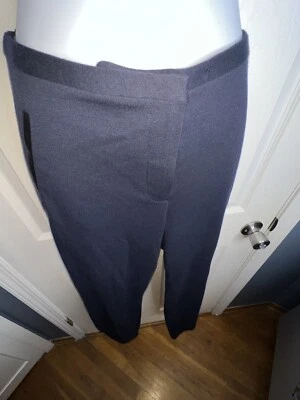 Pantalones de vestir Tahari para mujer 10 azul marino tejido ponte pierna acampanada M Foto 1 de 4