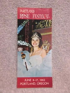 1962 PORTLAND ROSE FESTIVAL Advertising Promotional  FLYER BROCHURE  8.5" x 22" - Picture 1 of 3