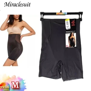 NWT Miraclesuit Women's M Fit &Firm High-Waist Shaping Bike Pants 2358 Black $54 - Picture 1 of 9