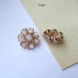 6PCS Flower Alloy Shank Button 18/20/22.5mm Sewing Buttons Cute Decors for Coat - Picture 1 of 10