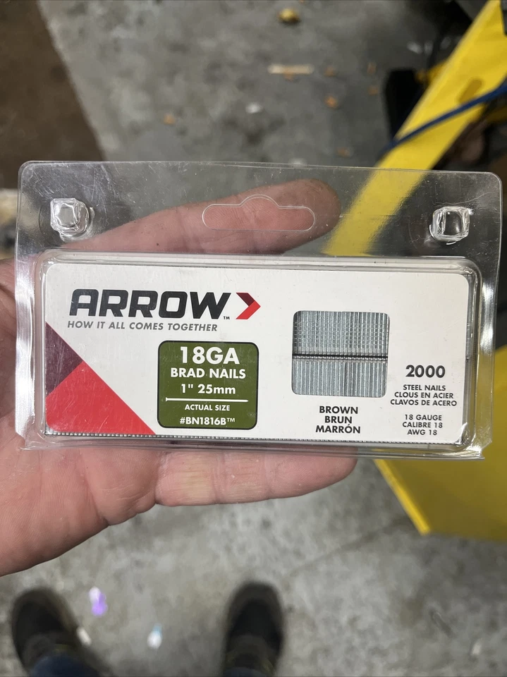 Arrow 2000-Pack 1-Inch Brown Brad Nails -BN1816B - Image 1 of 1