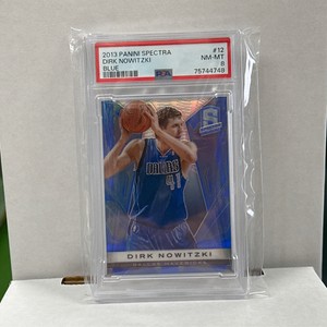 2013-14 Panini Spectra #12 Dirk Nowitzki blue /65 psa 8