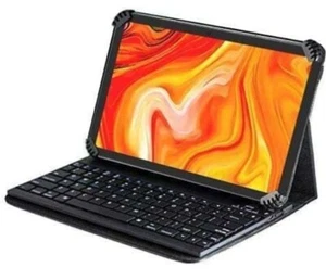 Navitech Black Rotational Bluetooth Keyboard Case For Tablets 8"-9" NEW - Picture 1 of 4