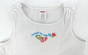 2006 Gymboree Island Fun White Tank Top "Sweet As Candy" Girl's Size 6 - Picture 1 of 7