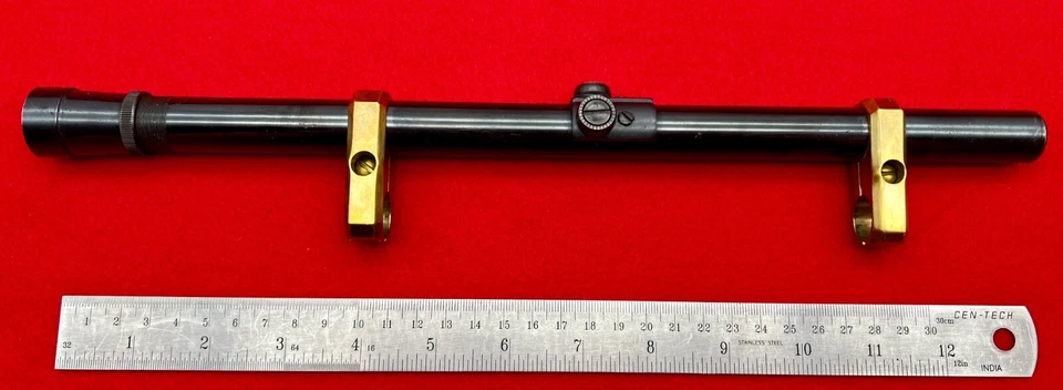 Mira para rifle WEAVER 6x B6 tubo de acero azulado pelo cruzado anillos de latón personalizados montajes Foto 1 de 4