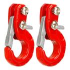 Corrosion Resistant Rc Tow Hooks - Rigid Design Red Rope Hook - 2Pcs