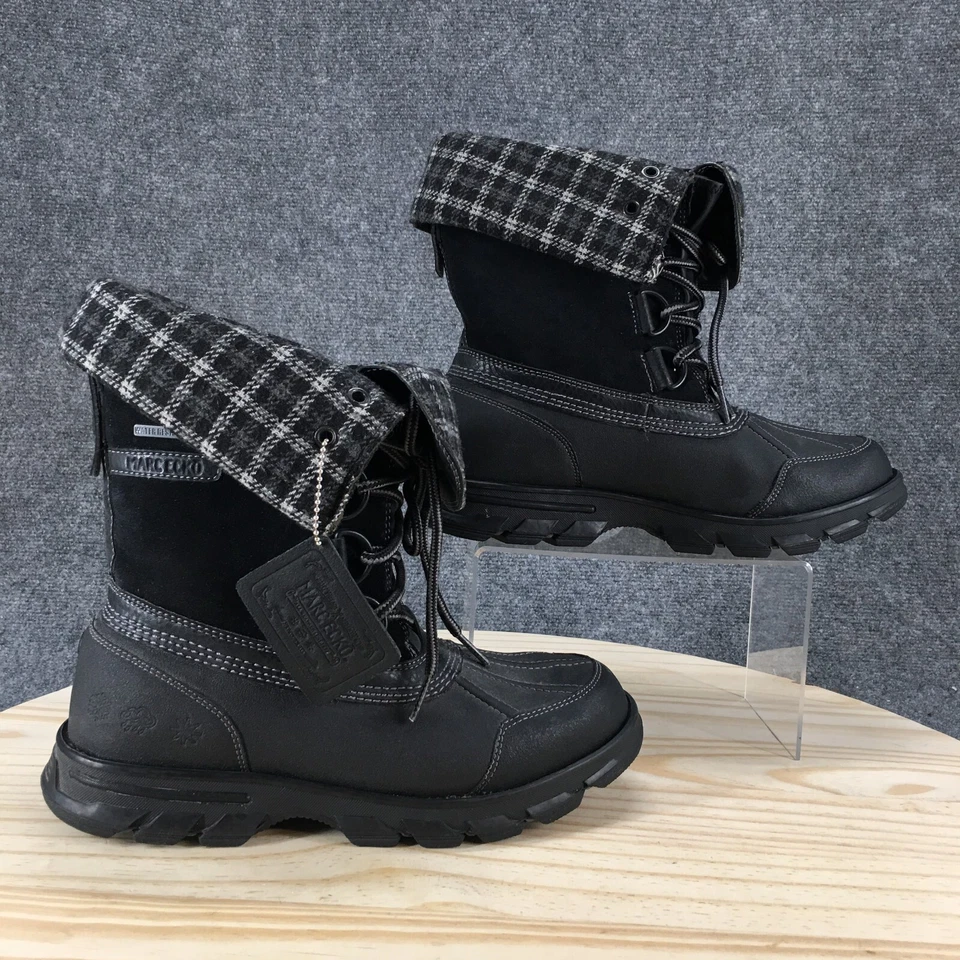 Botas Marc Ecko Para Hombres 7.5 Grierson Duoro Nieve Cuero Negro Con Cordones Informales 24586 Foto 1 de 4