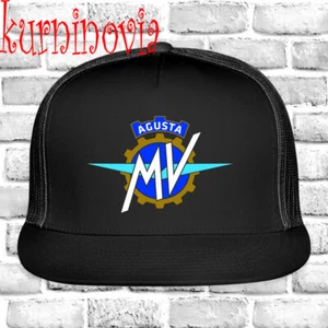 MV Agusta Motorcycle Black Trucker Hat Cap Adult Size - Picture 1 of 5