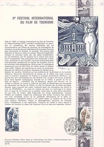 Document Philatélique 1er Jour 36 1976 Festival Film de Tourisme - Imagen 1 de 1
