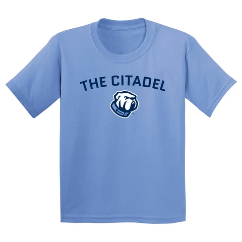The Citadel Bulldogs Arch Logo Youth T Shirt - Carolina Blue Cover