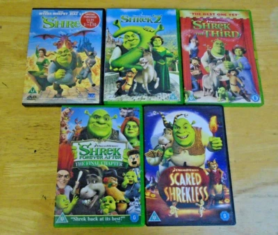 Shrek - Complete Movie Quadrilogy & Special - 5x DVD Bundle - Region 2 - VGC - Image 1 of 3