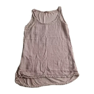 COLETTE Paris Top Fits XS-S Pink Linen Cotton Blend Summer Blouse Made In Italy - Bild 1 von 6