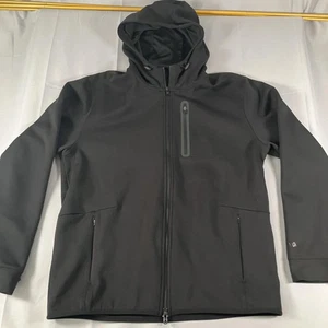 Chaqueta VRST Para Hombre Grande Negra Suave Con Capucha Cremallera Completa Atlética Exterior Logo - Imagen 1 de 11