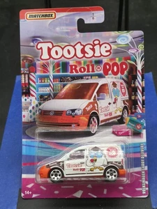 2020 Matchbox Candy Cars #1 Volkswagen Caddy WHITE | TOOTSIE ROLL® POP | FSC - Picture 1 of 2