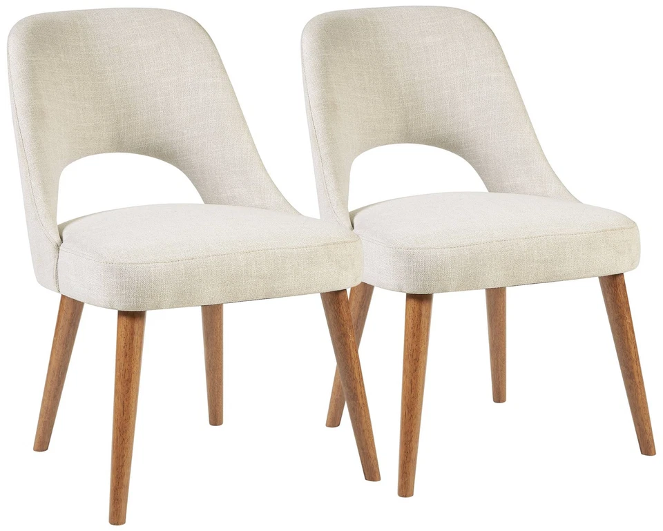 INK + IVY Nola Cream Fabric Dining Side Chairs Set of 2 - Image 1 of 1