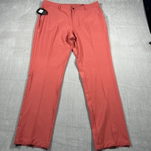 Greg Norman Everbest Golfhose Herren 36x32 Koralle Performance Stretch Neu mit Etikett - Bild 1 von 13