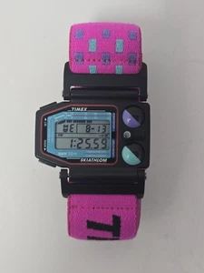 Vintage Timex Skiathlom Watch w/ Timex Pink Elastic Strap, VGC, Very Clean - Picture 1 of 14