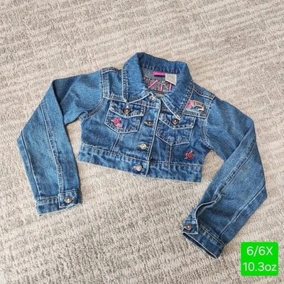 Disney girls Tinker Bell denim jacket size 6/6X - Image 1 of 4