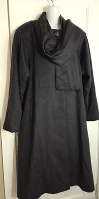Abrigo largo de lana vintage LORING FORSTMANN, talla 20 bufanda adjunta Foto 1 de 4