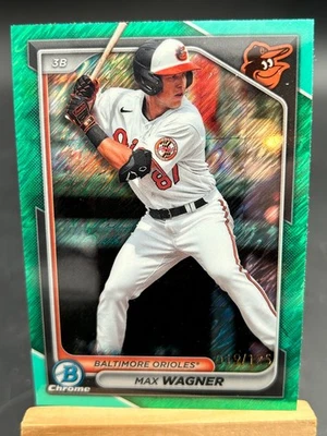 2024 Bowman Chrome Prospects Aqua Shimmer Refractor /125 Max Wagner #BCP-18 - Image 1 of 2