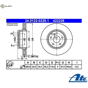 2x BRAKE DISC 24.0122-0228.1 FOR MERCEDES-BENZ C-CLASS/T-Model/Sportscoupe 3.0L - Picture 1 of 10