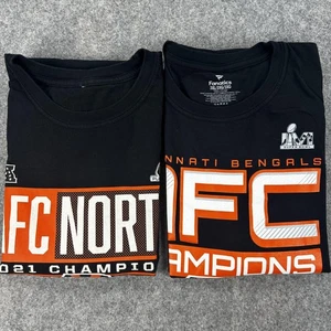 Cincinnati Bengals Shirt Lot Mens 3XL Black NFL Football AFC Champions Fanatics - Picture 1 of 13