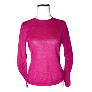Neu mit Etikett reines Alpaka fuchsia pink 100 % peruanischer Baby Alpaka Pullover Damengröße XS - Bild 1 von 10