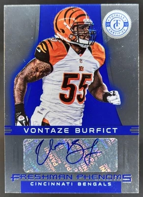 2012 Panini Totally Certified Vontaze Burfict Platinum Blue /99 Auto RC SS2 - Image 1 of 4