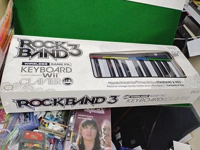 TECLADO INALÁMBRICO NINTENDO WII ROCK BAND 3 + Micrófono NUEVO ESTÁNDAR Y PROFESIONAL NUEVO EN CAJA Foto 1 de 4
