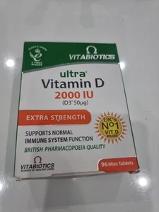 VITABIOTICS ULTRA VITAMINA D 2000IU D3 50MG EXTRA FUERZA - 96 COMPRIMIDOS - Imagen 1 de 1