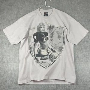 Vtg Oakland Raiders Marilyn Monroe Men's Large T-shirt White Pro Tag USA NFL - Picture 1 of 7