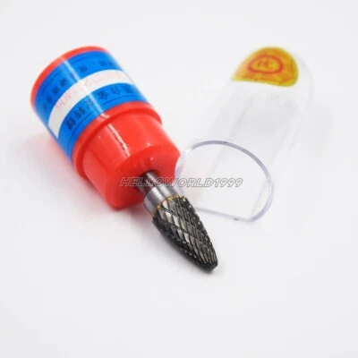 Bit 1/4" Cylindrical Cut Tungsten Carbide Burr Bur Cutting Tool Die Grinder F6 - Image 1 of 4