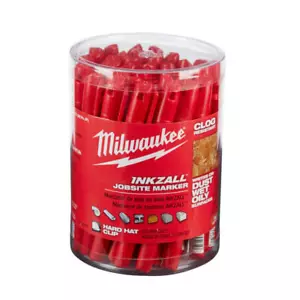 Milwaukee INKZALL Red Fine Tip Jobsite Marker 36-Pack - Picture 1 of 3