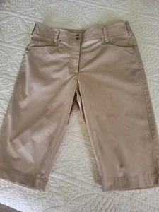 GG Blue Solid Tan Lycra Polyester Blend Shorts Size 6 - Picture 1 of 6