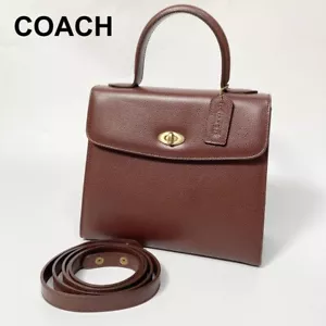 Coach Vintage 4417 Madison Biltmore Made In Italy Brown Leather Top Handle - Picture 1 of 19