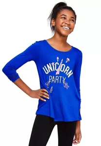 NWT Justice for Girls Unicorn Party Swingy Tee Top U Pick Size NEW - Picture 1 of 1