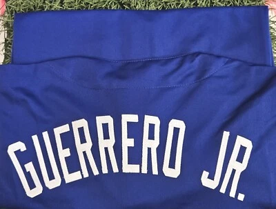 VLADIMIR GUERRERO JR SIGNED AUTO.  CUSTOM JERSEY JSA COA BLUE JAYS - VLAD FRONT  - Image 1 of 2
