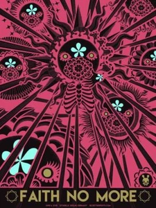 FAITH NO MORE silkscreened poster Berlin 2015 by Junko Mizuno - Picture 1 of 1