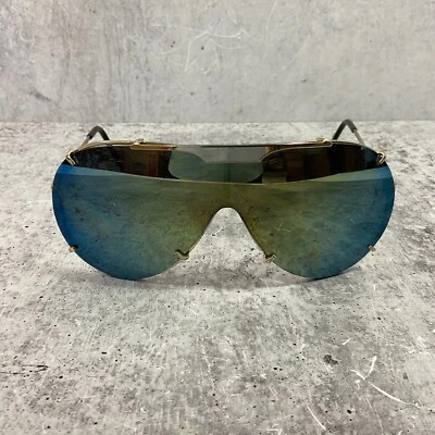 Gafas de sol estilo aviador marco tono plateado lentes multicolores únicas Foto 1 de 4