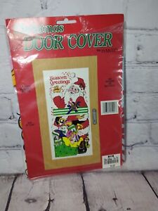 Vintage 1990 Christmas Door Cover 27” X 60” Santa Seasons Greetings By Hartin