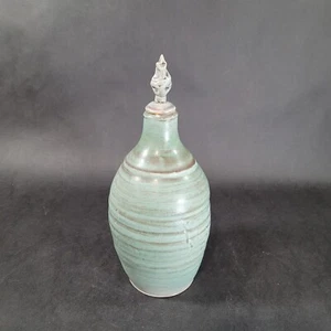MDH Fine Arts Studio Keramik Flasche mit Stopfen Michael Henry signiert - Bild 1 von 21