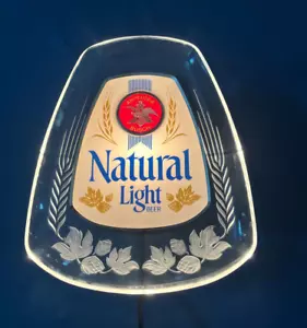 Vintage 1970's Anheuser Busch Natural Light Beer Lighted Sign, Man Cave, Bar - Picture 1 of 14