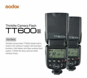 Godox TT600S 2.4G HSS GN60 Camera Flash Speedlite For Sony A7RIII A7S A7 A9 A68 - Picture 1 of 11