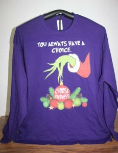 CHOOSE KINDNESS- YOU ALWAYS HAVE A CHOICE-  Long Sleeve T-Shirt, 2XL in Purple - Picture 1 of 4