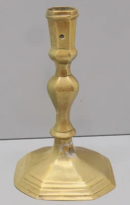 -BOUGEOIR Style LOUIS XIV en BRONZE avec réparation ancienne   BOUGIE     D - Photo 1/4