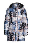 Simply Art Dolcezza: Papers In Color Abstract Art Long Puffer Coat