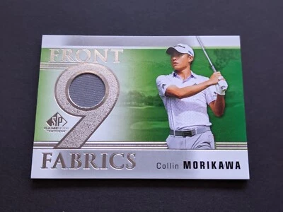 2021 Upper Deck SP Game Used Front 9 Fabrics Collin Morikawa RC Rookie PGA - Image 1 of 4